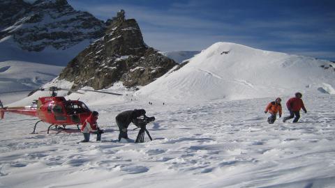 Hochalpiner Hubschraubereinsatz am Jungfraujoch